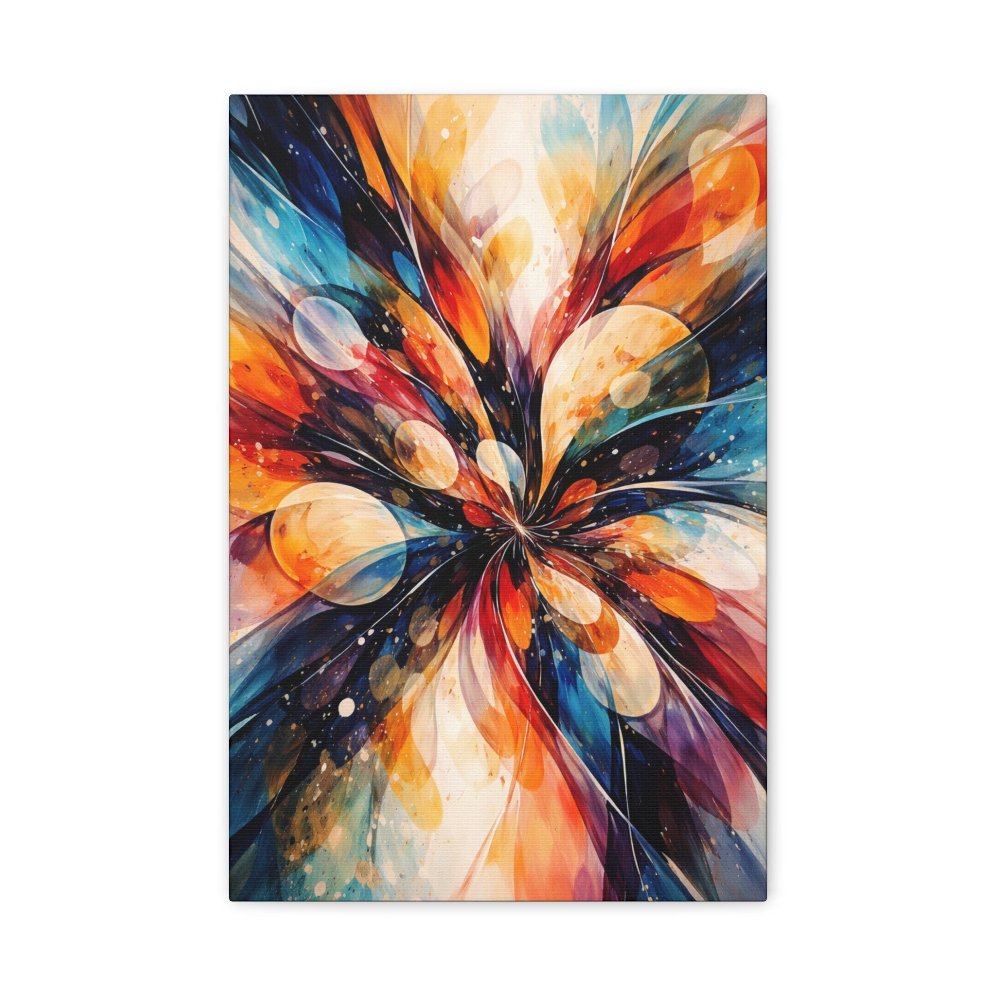 Colorful Abstract Wall Art Canvas – Modern Vibrant Home Decor Painting - Matte Canvas Stretched, 1.25"