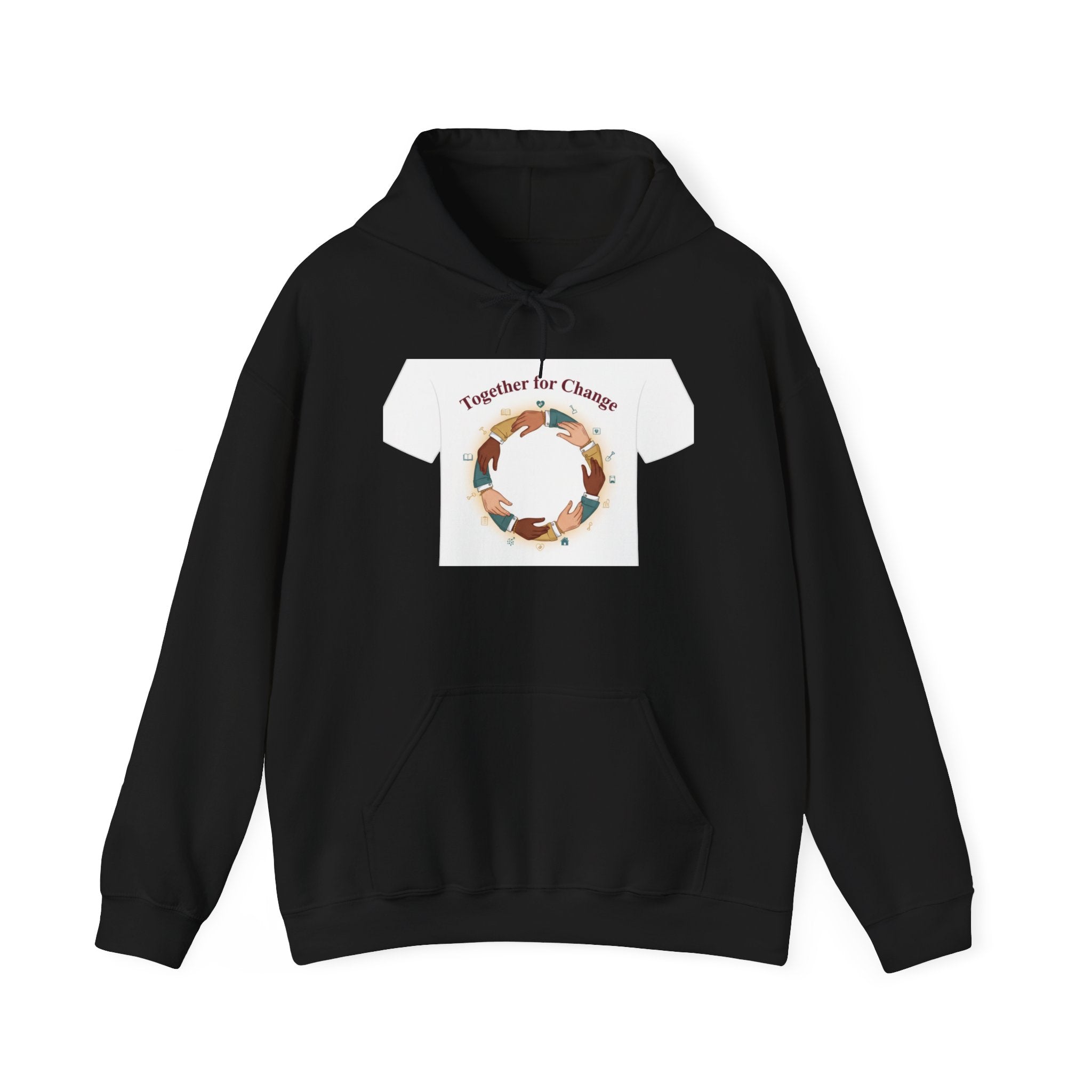 MLK Day of Service Hoodie - Unity Poster Community Volunteer - Service and Unity hooded shirt