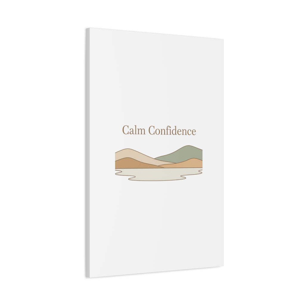 Calm Confidence minimalist landscape Canvas | quiet luxury, neutral minimalist