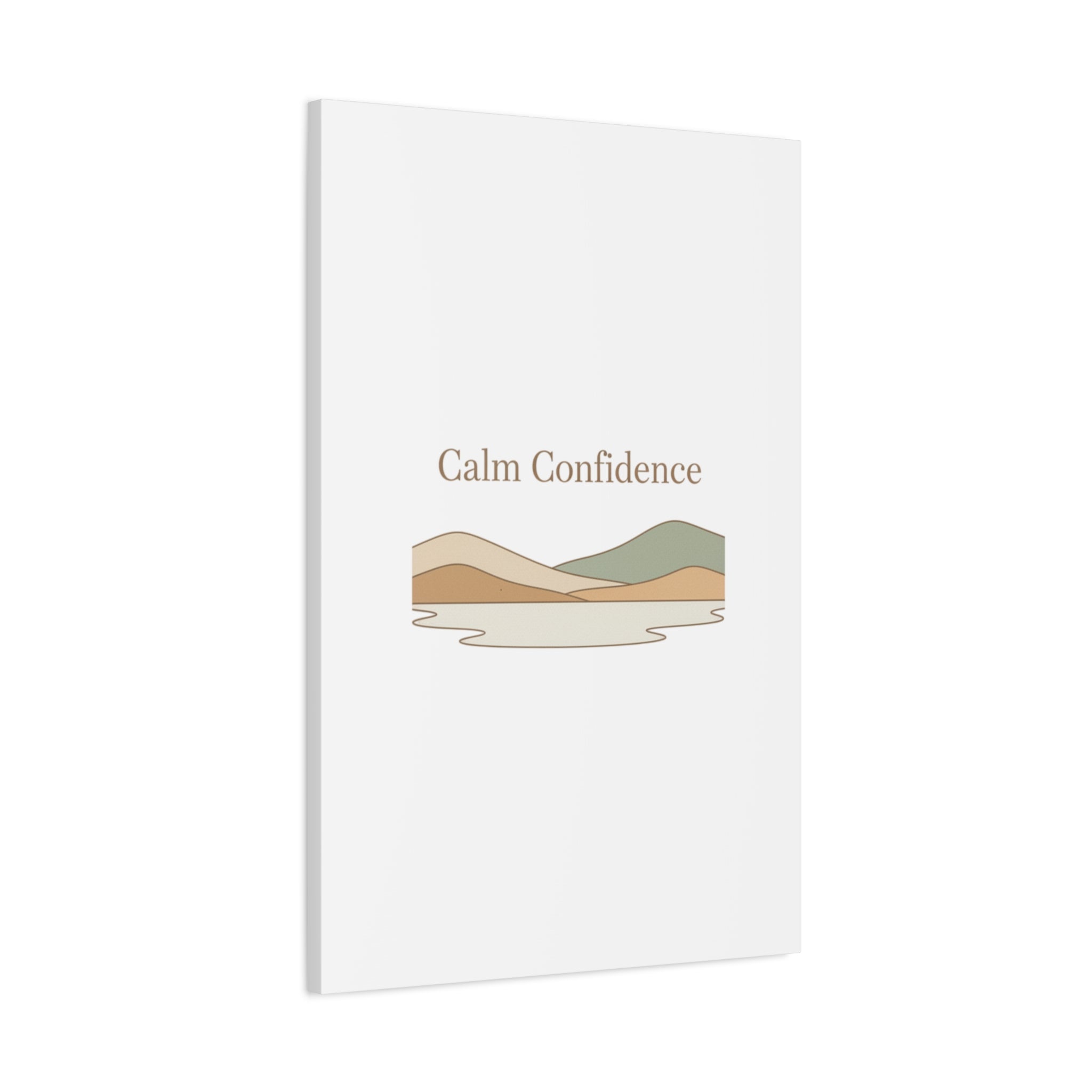 Calm Confidence minimalist landscape Canvas | quiet luxury, neutral minimalist