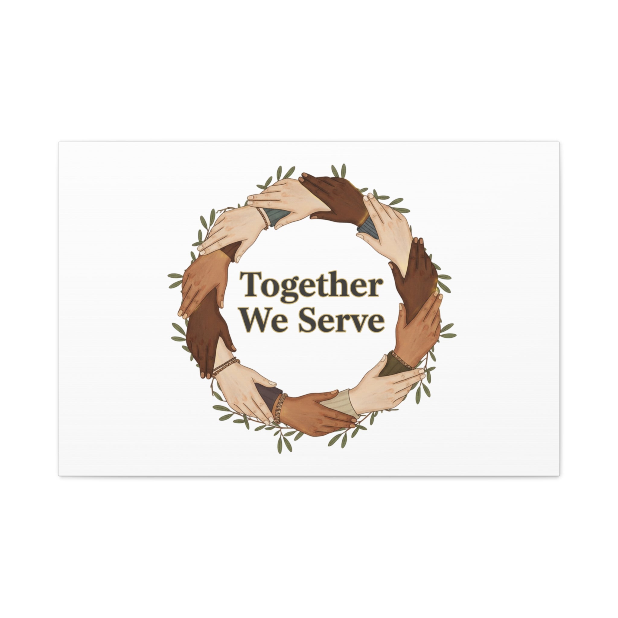 Together We Serve Canvas -  MLK Day of Service - unity poster - Community volunteer Canvas