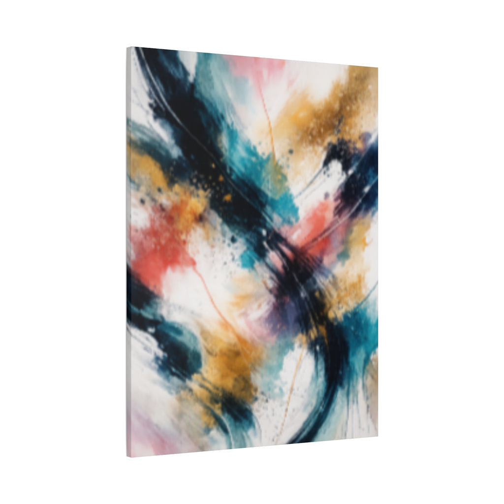 Abstract Color Splash Matte Canvas Print - Vibrant Modern Wall Art - Bedroom decor canvas