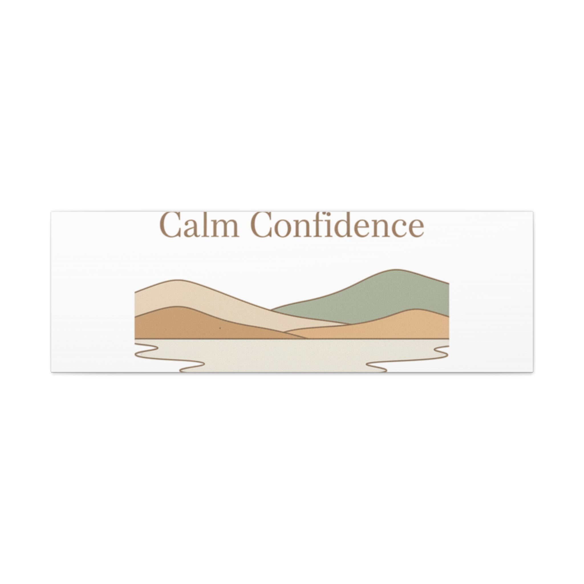 Calm Confidence minimalist landscape Canvas | quiet luxury, neutral minimalist