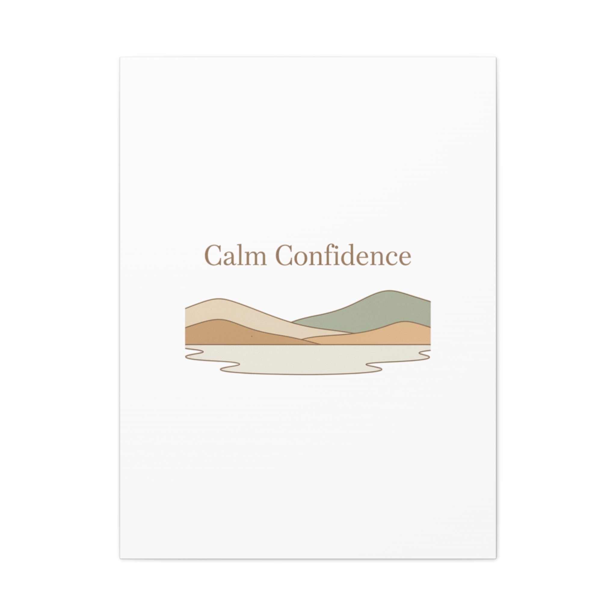 Calm Confidence minimalist landscape Canvas | quiet luxury, neutral minimalist