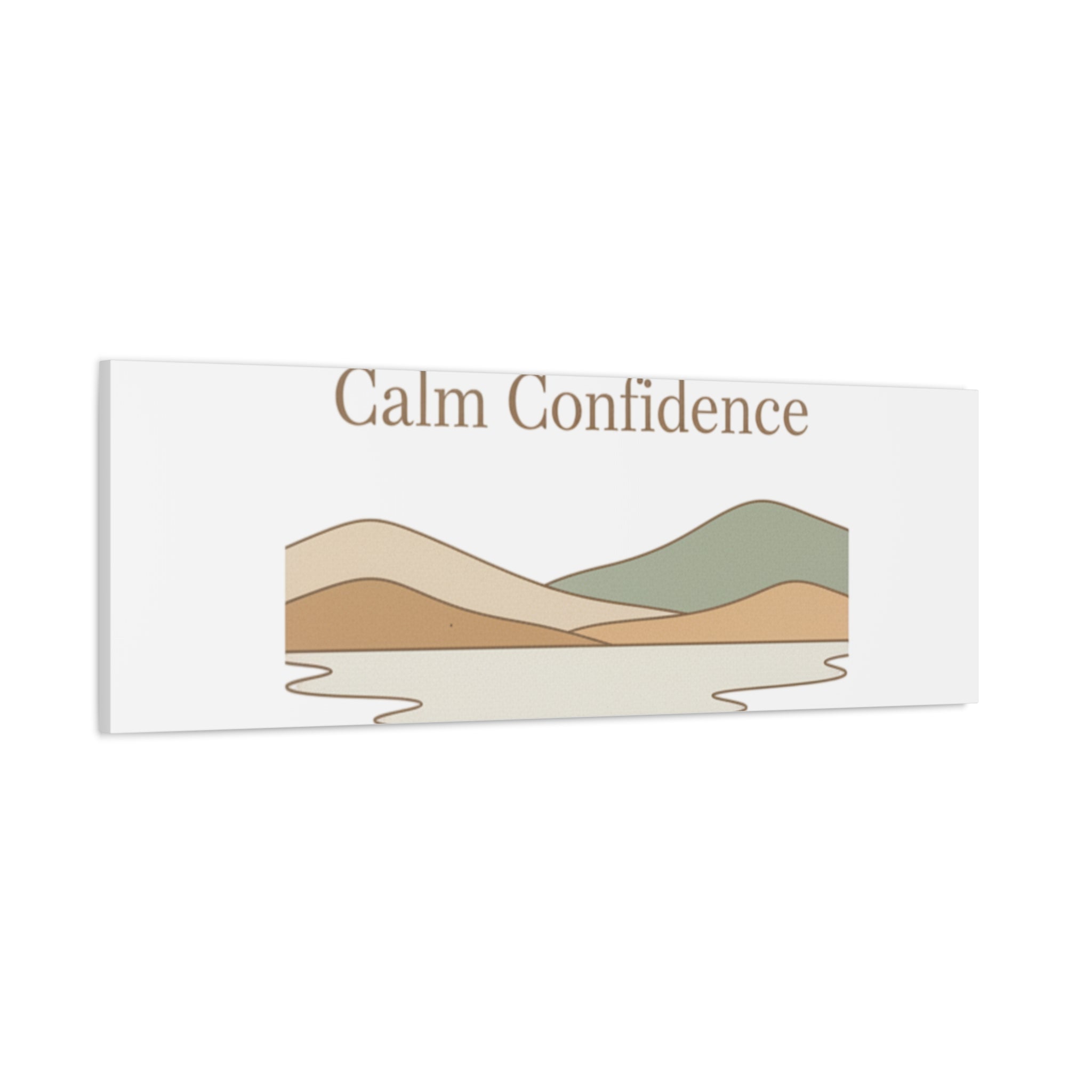 Calm Confidence minimalist landscape Canvas | quiet luxury, neutral minimalist